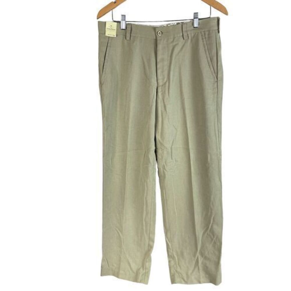 NEW Tommy Bahama Casual‎ Chino Pants Mens 33 Brown Tencel Wool Blend Stretch
